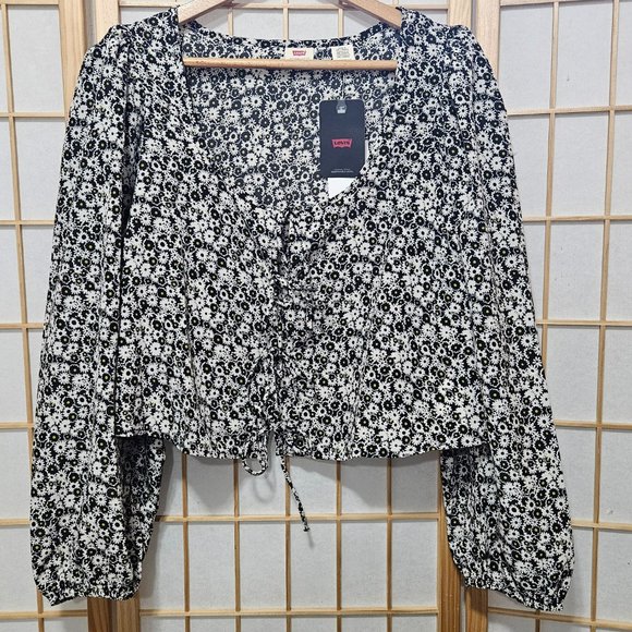 Levi's Embry Tie Front Blouse - Picture 1 of 3